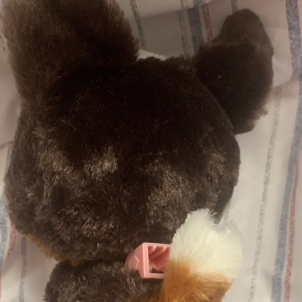 Adorable Brown and White Plush Puppy Toy - Picture 5 of 8